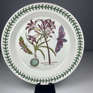 Portmeirion Botanic Garden 10 1/2" Dinner Plate Amaryllis Reginae Mexican Lily-A